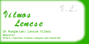 vilmos lencse business card